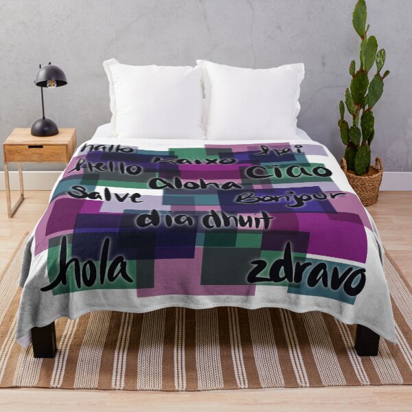 Item preview, hello mutli-lingual with glass squares designed and sold by MGuyerArt.