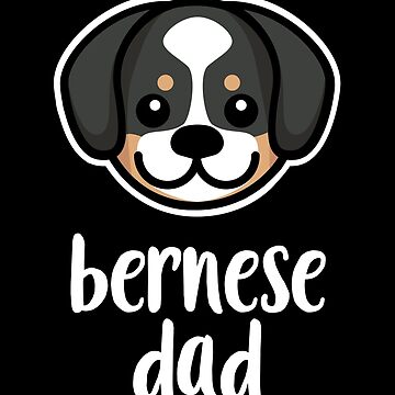 Artwork thumbnail, Bernese Mountain Dog Dad Kawaii Dog Owner by brandoseven