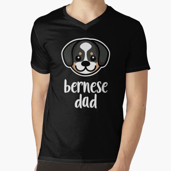 Bernese Mountain Dog Dad Kawaii Dog Owner V-Neck T-Shirt
