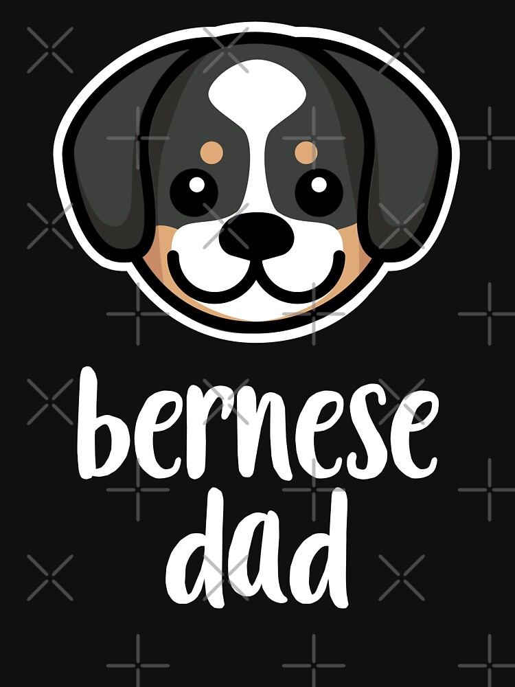 Thumbnail 3 of 3, V-Neck T-Shirt, Bernese Mountain Dog Dad Kawaii Dog Owner designed and sold by brandoseven.