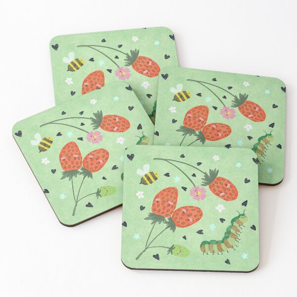 Item preview, Strawberries and caterpillars designed and sold by LittleLibras.