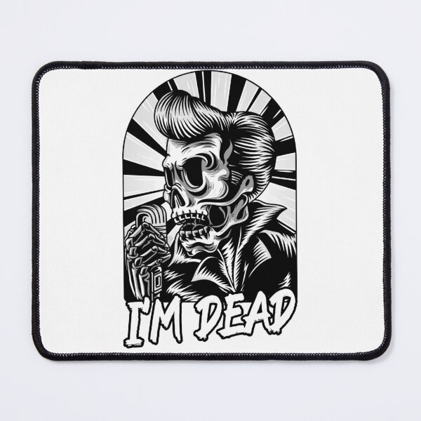 Item preview, I'm Dead | Funny 50's Greaser Hairstyle Rock n Roll Skeleton Singer designed and sold by JakesRWild.