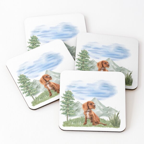 Item preview, Puppy in Mountains designed and sold by HappyLifeCreate.