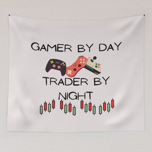 Item preview, Gamer by day trader by night designed and sold by Bap-tiste.