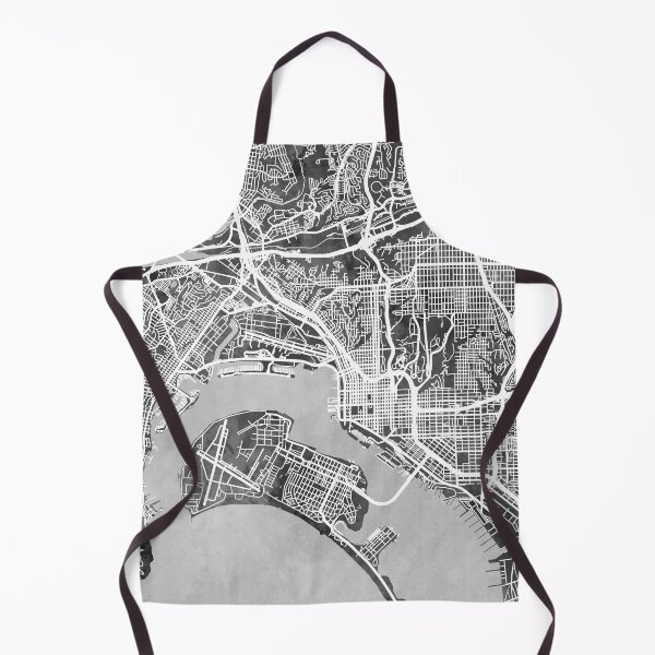 Artikelvorschau, San Diego California City Street Map entworfen und verkauft von ArtPrints.