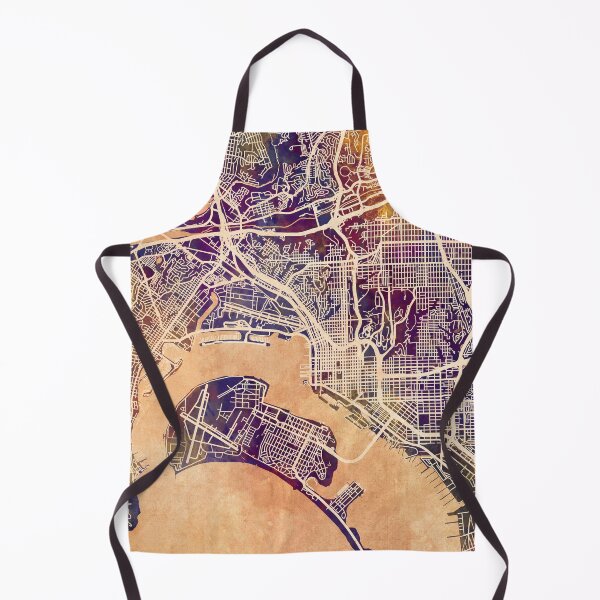 Artikelvorschau, San Diego California City Street Map entworfen und verkauft von ArtPrints.