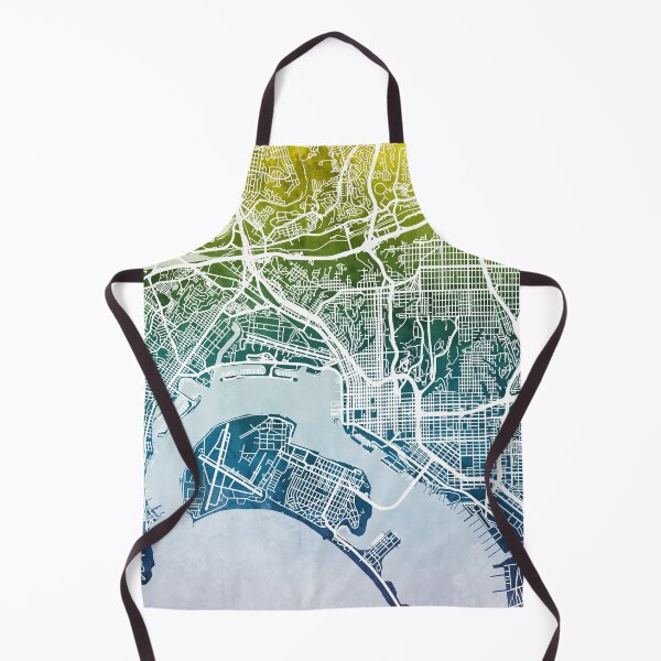 Artikelvorschau, San Diego California City Street Map entworfen und verkauft von ArtPrints.