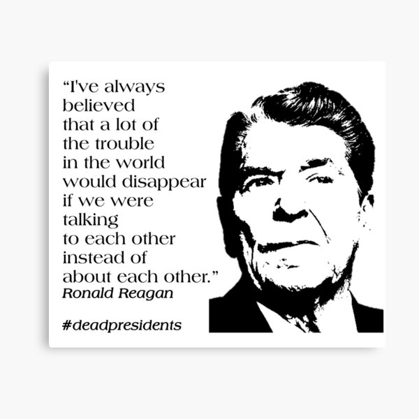 Ronald Reagan Socialism Quote Black Large Matted Photo Picture