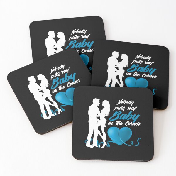 Item preview, Nobody Puts ‘My’ Baby in the Corner! (Aqua on Black) designed and sold by PawsitiveMum.