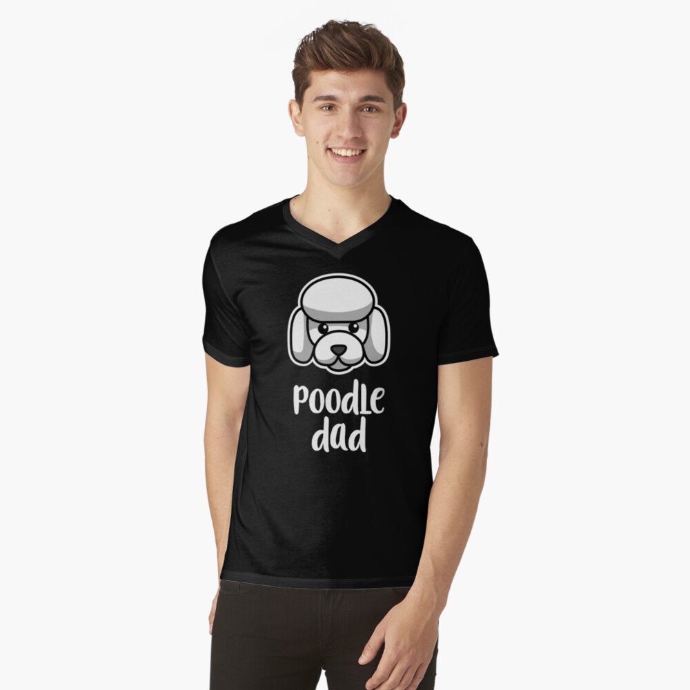 Poodle Dad Kawaii Dog Owner V-Neck T-Shirt