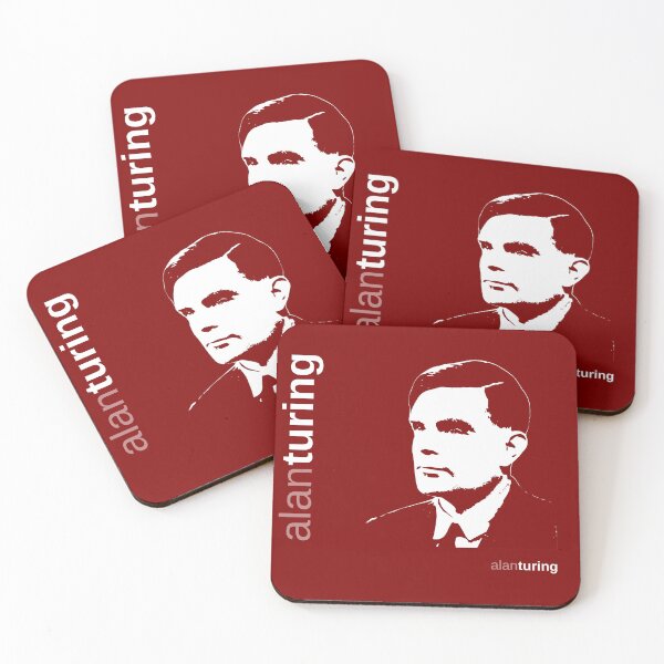 Item preview, Classic Alan Turing poster (red) designed and sold by CMYKStudio.