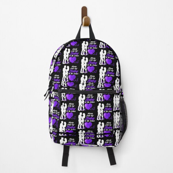 Item preview, Nobody Puts ‘My’ Baby in the Corner! (Purple on Black) designed and sold by PawsitiveMum.