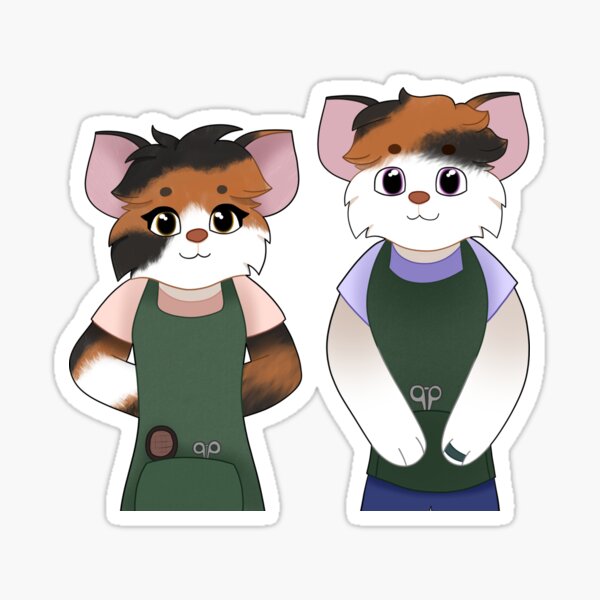 The Calico Couple (Catherine and Jasper) Sticker