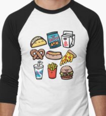 Junk-Food-Typen Baseballshirt für Männer