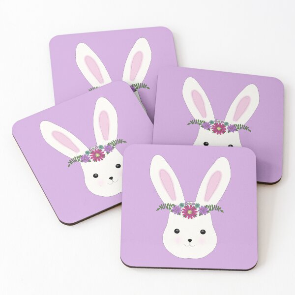 Item preview, Cute bunny with flower crown designed and sold by KaisPrints.