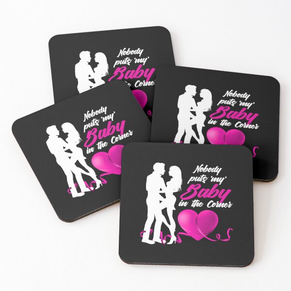 Item preview, Nobody Puts ‘My’ Baby in the Corner! (Hot Pink on Black) designed and sold by PawsitiveMum.
