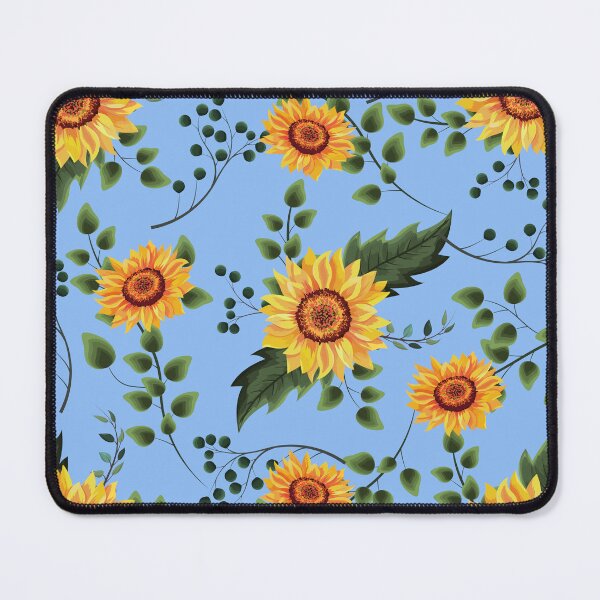 Item preview, Sunflower on Blue Print designed and sold by PinHookPrincess.