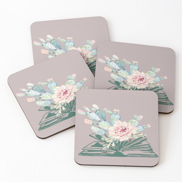 Item preview, Cactus Watercolour Watercolor Aesthetic-Caktus-Flower Growing from Book designed and sold by DiensDesign.