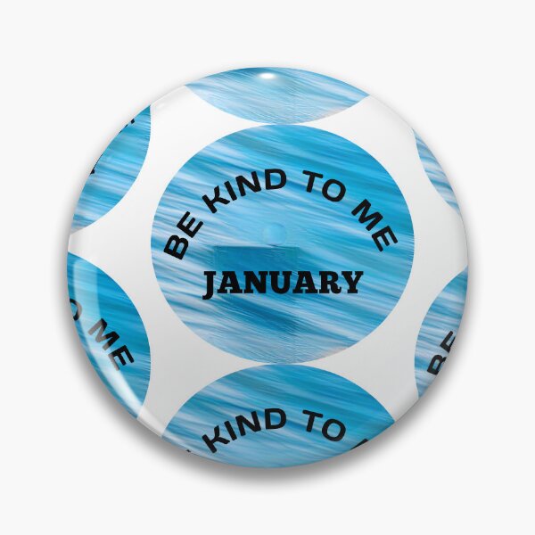 Item preview, Be kind to me January in blue rounded designed and sold by Bekindtome.