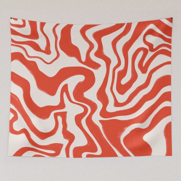 Item preview, Red Liquid Swirl Lines designed and sold by cadinera.
