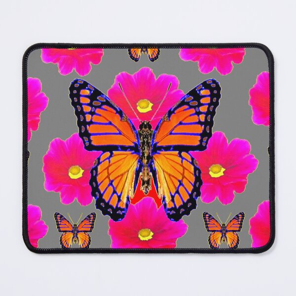 Item preview, MONARCH BUTTERFLIES ABSTRACT RED-GREY ART designed and sold by sharlesart.
