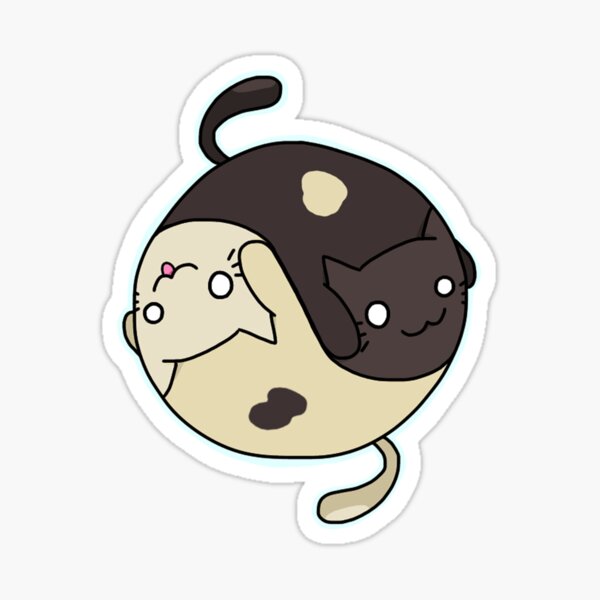 Yin Yang Cats Sticker