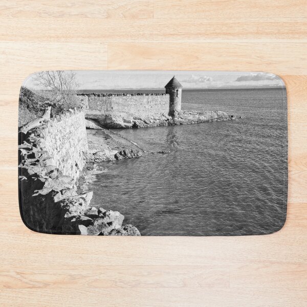 Item preview, Black and white seaside view of Ravenscraig Park watchtower in Kirkcaldy designed and sold by S-and-W-4ever.