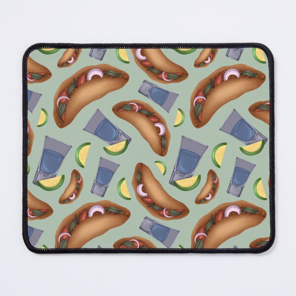 Item preview, Comida mexicana. Tacos y vaso de tequila y rodaja de limón. designed and sold by Deviarty.