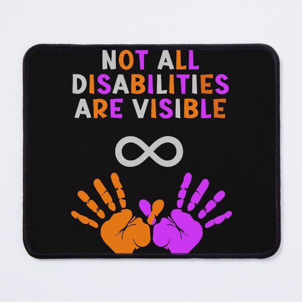 Item preview, Not All Disabilities Are Visible - Silver Orange Purple Infinity designed and sold by SilkenDove.