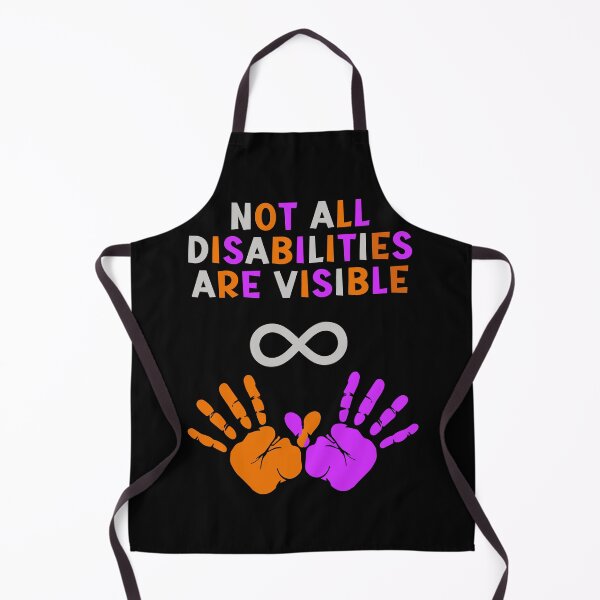 Item preview, Not All Disabilities Are Visible - Silver Orange Purple Infinity designed and sold by SilkenDove.