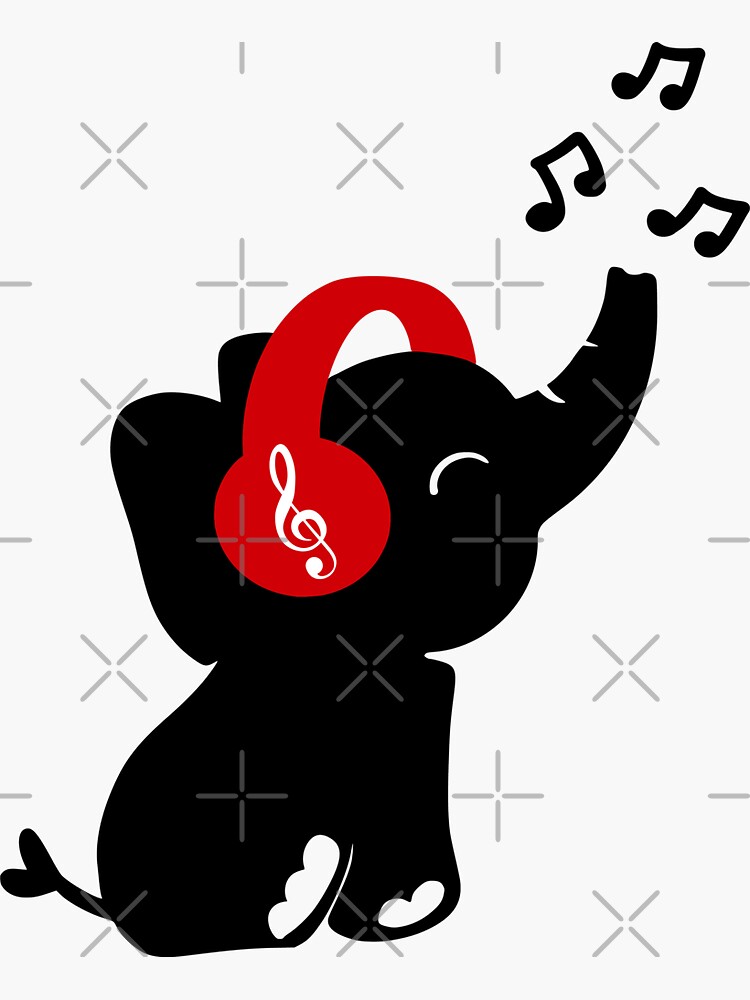 "Cute Baby Elephant Singing with Headphones | Musical Singing Elephant