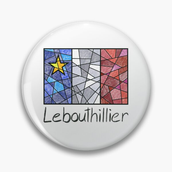 Item preview, Acadian Flag pastel mosaic Lebouthillier - Drapeau acadien mosaïque pastel vitrail Lebouthillier designed and sold by ColoursOfFrance.