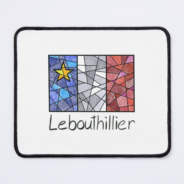 Item preview, Acadian Flag pastel mosaic Lebouthillier - Drapeau acadien mosaïque pastel vitrail Lebouthillier designed and sold by ColoursOfFrance.