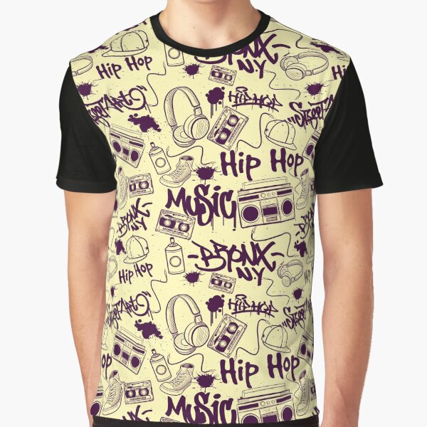 Vista previa del artículo con la obra «Patrón clásico de hip hop underground de los 90», diseñado y vendido por Salukeart.