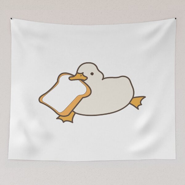 Item preview, Cute duck with bread yellow funny kawaii animals designed and sold by Yulmsss.