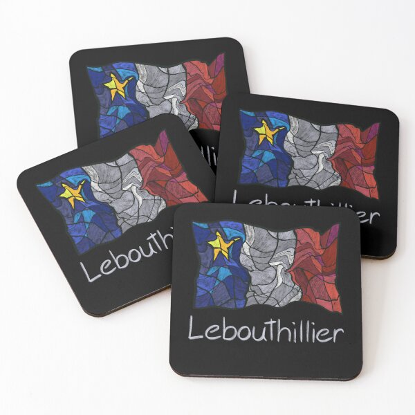 Item preview, Acadian Flag pastel liquid mosaic Lebouthillier  - Drapeau acadien mosaïque liquide pastel vitrail Lebouthillier designed and sold by ColoursOfFrance.