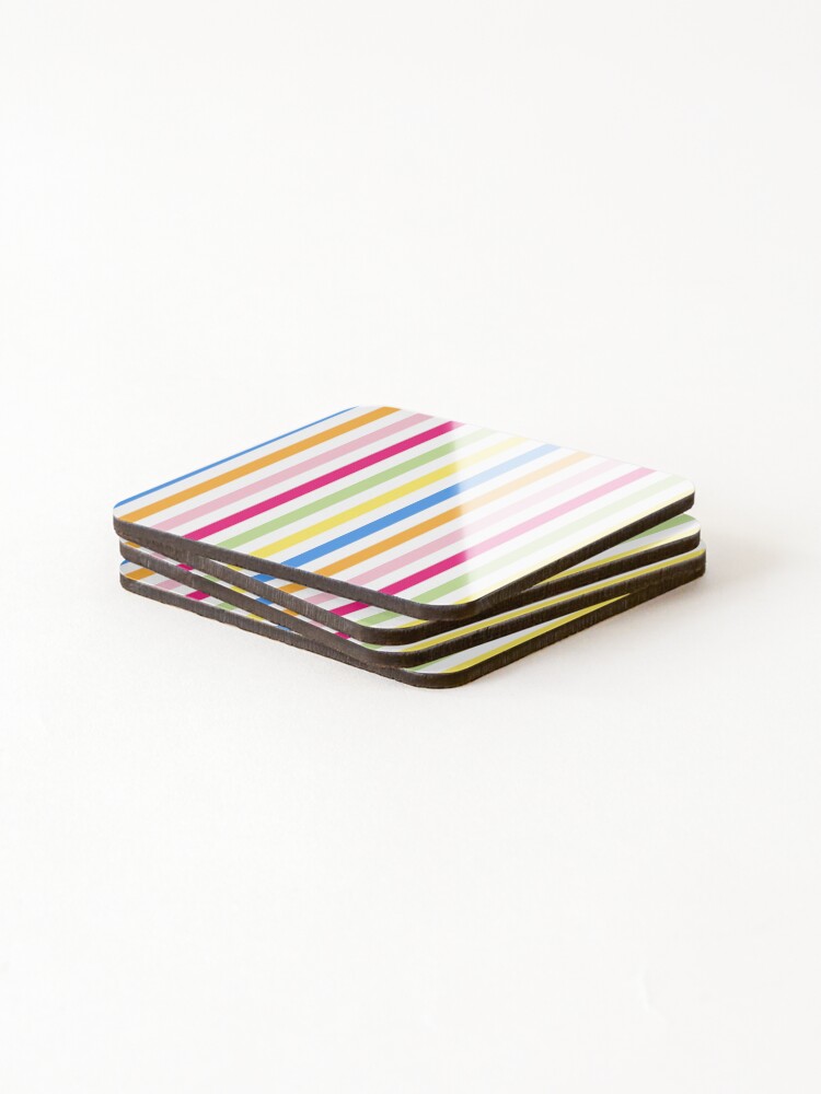 Thumbnail 4 of 5, Coasters (Set of 4), Stripes  Pattern designed and sold by Robert-Store.