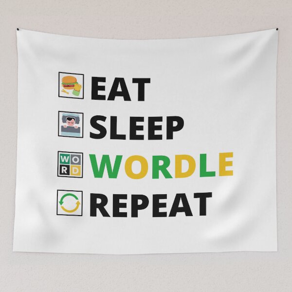 Item preview, Eat Sleep Wordle Repeat designed and sold by NineOneOne.