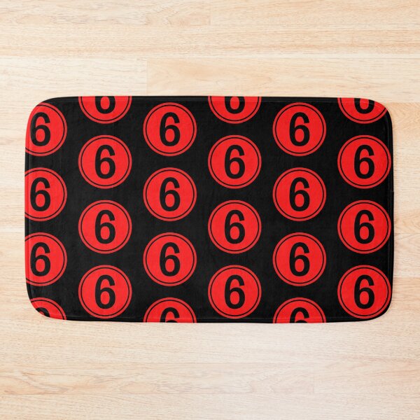 Item preview, Big Red Dot Number 6 designed and sold by NECHSTORE.