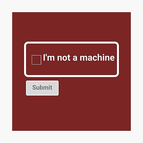 Item preview, I Am Not  a machine- Funny Computer designed and sold by mahnoudpro.