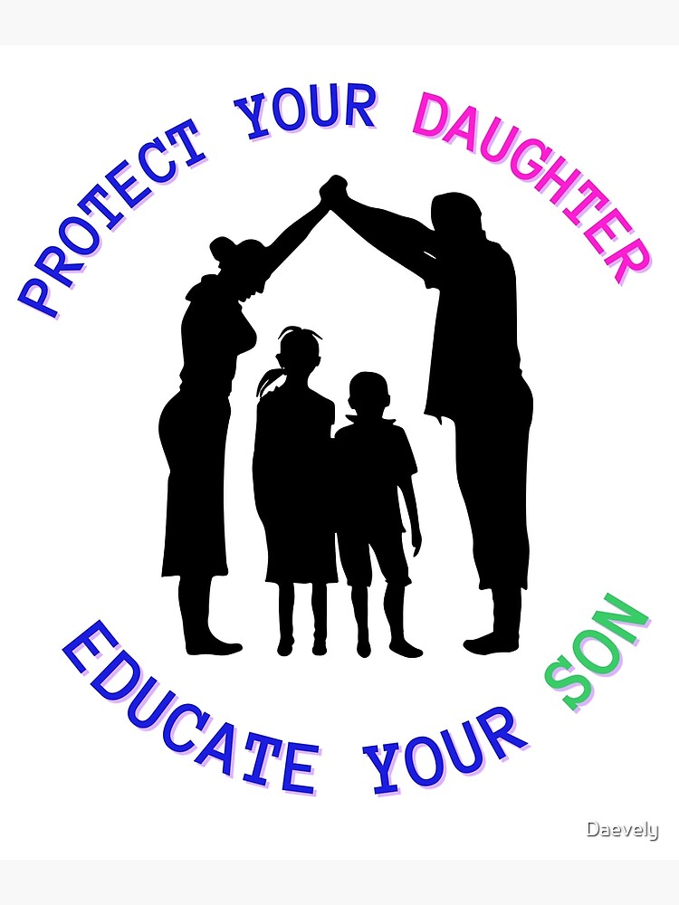 "Protect Your Daughter Educate Your Son stickers stikers" Poster by Daevely Redbubble