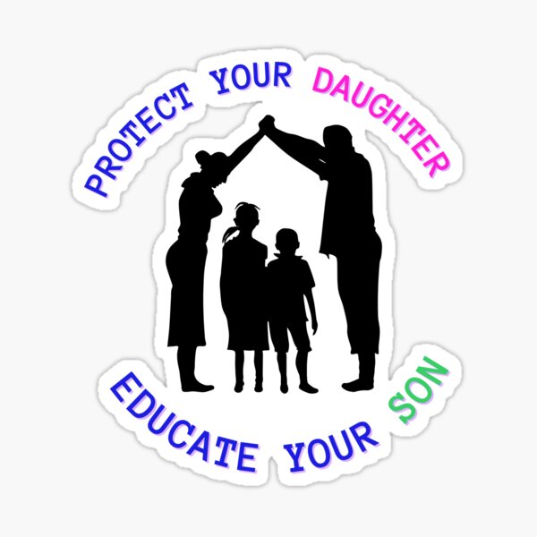 Item preview, Protect Your Daughter Educate Your Son stickers stikers designed and sold by Daevely.