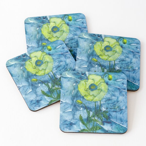 Item preview, Abstract Wild Green Poppy designed and sold by The Elderberry Blossom.