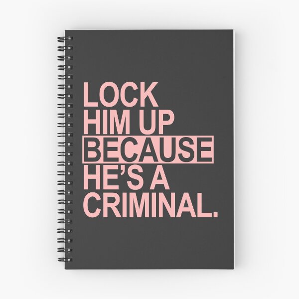 Item preview, Lock Him Up BECAUSE He's a criminal (pink box) designed and sold by Thelittlelord.