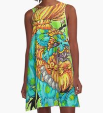 Vestido acampanado perro de flor de cerezo fu