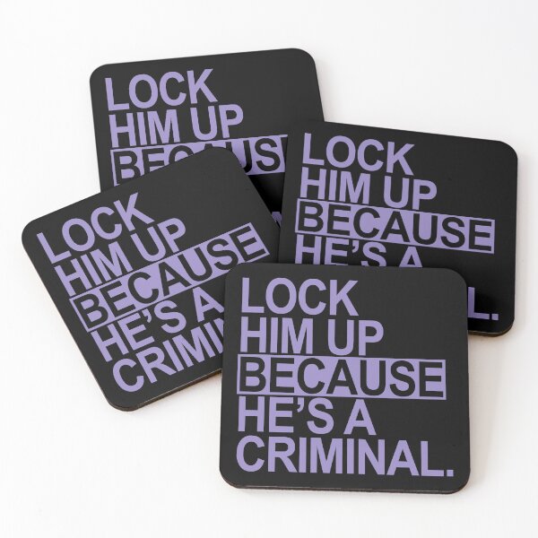 Item preview, Lock Him Up BECAUSE He's a criminal (lavender box 1) designed and sold by Thelittlelord.