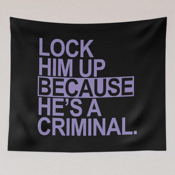 Item preview, Lock Him Up BECAUSE He's a criminal (lavender box 1) designed and sold by Thelittlelord.