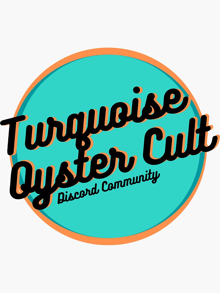 "Turquoise Oyster Cult Logo" Sticker for Sale by cloisteredoysta