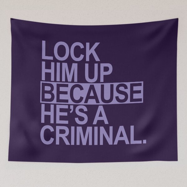 Item preview, Lock Him Up BECAUSE He's a criminal (lavender box 2) designed and sold by Thelittlelord.