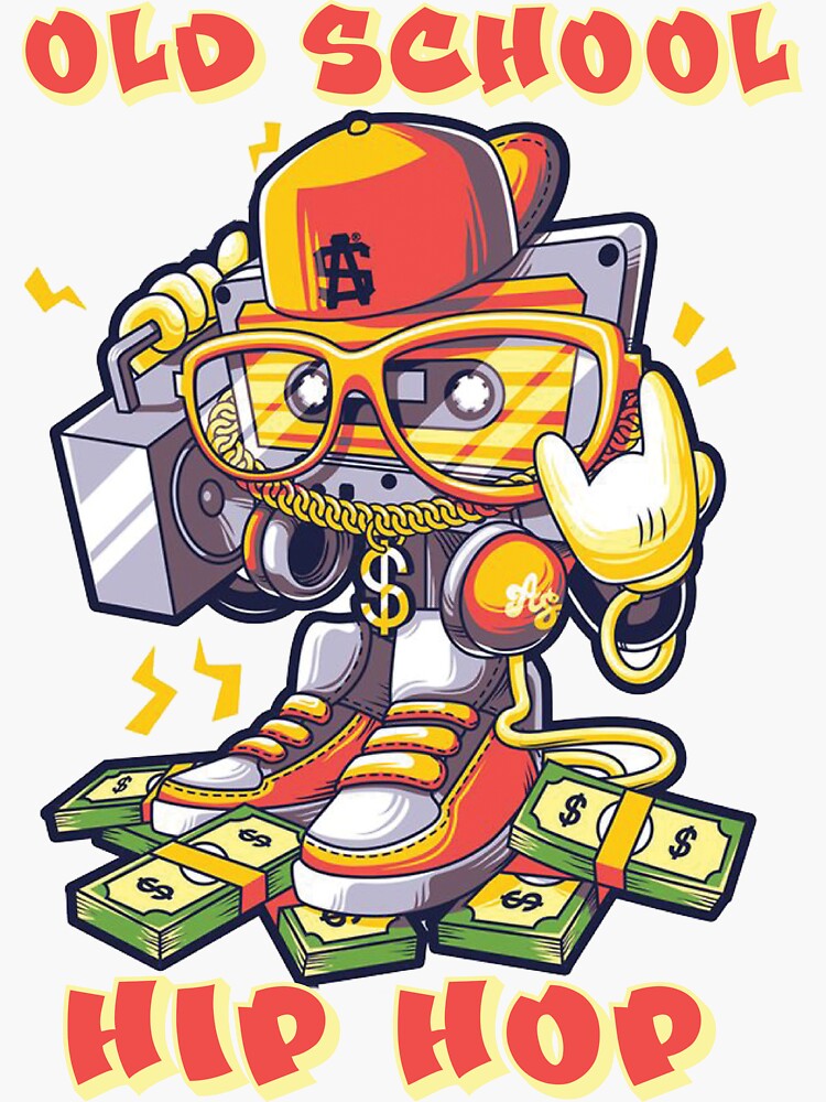 "Old School Hip Hop" Sticker for Sale by ChallengesSide Redbubble